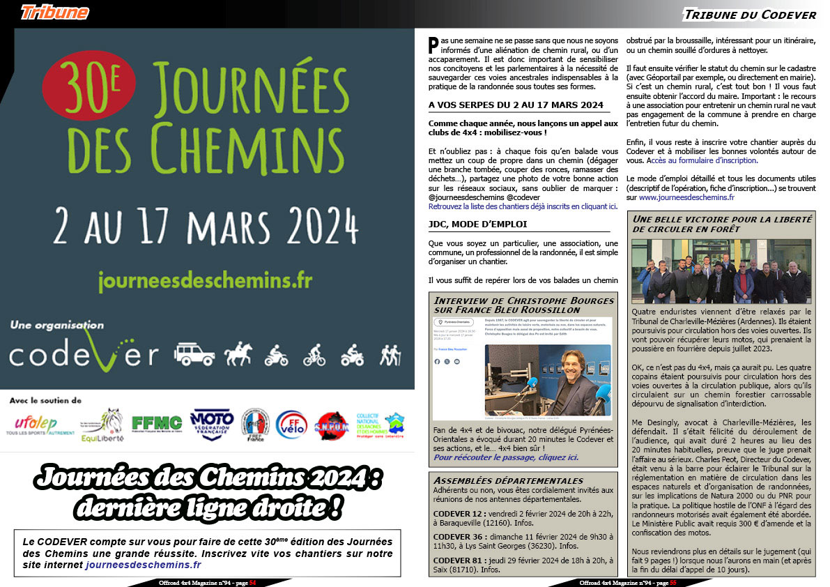 Tribune du Codever - janvier 2024