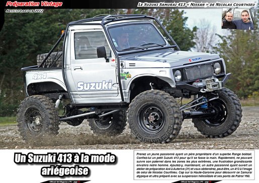 Le Suzuki Samurai 413 « Nissan » de Nicolas Courthieu