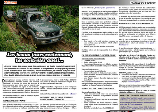 La tribune du Codever d'avril 2026