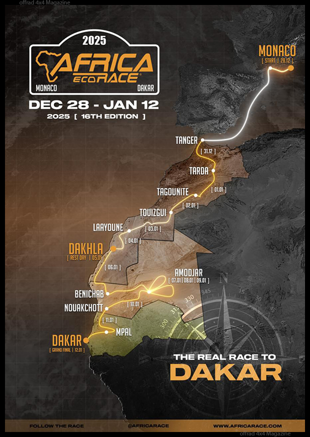 Africa Eco Race 2025 : le parcours dÃ©voilÃ©