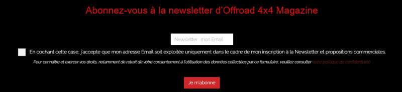 inscription Ã  la newsletter