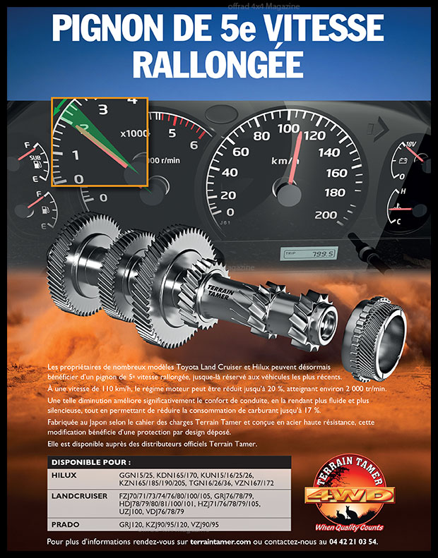 CinquiÃ¨me allongÃ©e pour votre Toyota avec Terrain Tamer