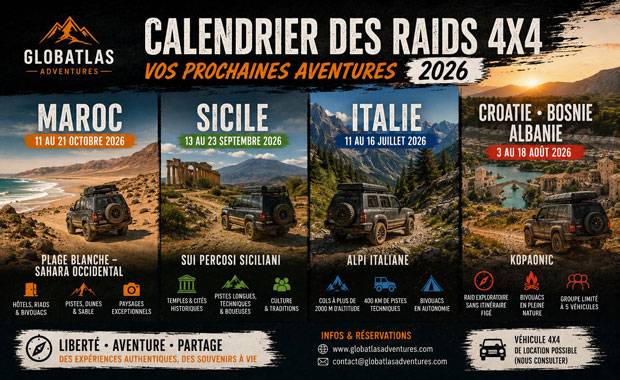 Les prochains raids Globatlas Adventures en 2026