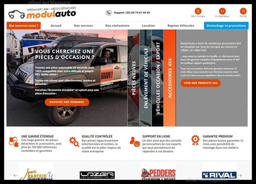 Le nouveau site internet de Modul Auto