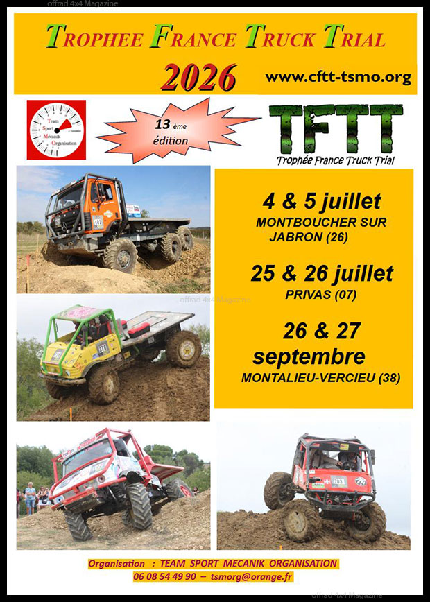Troph&eacute;e France Truck Trial : les dates 2026